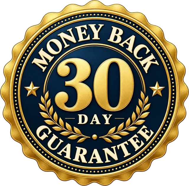 30 day money back guarantee seal